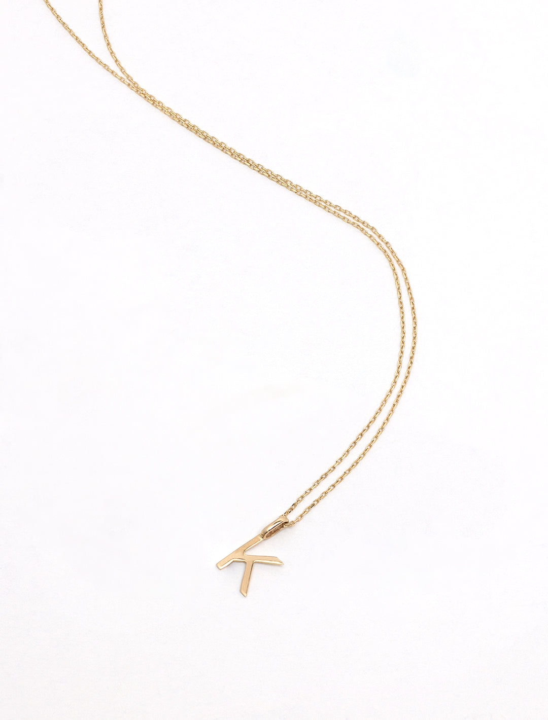 14k initial charm - K