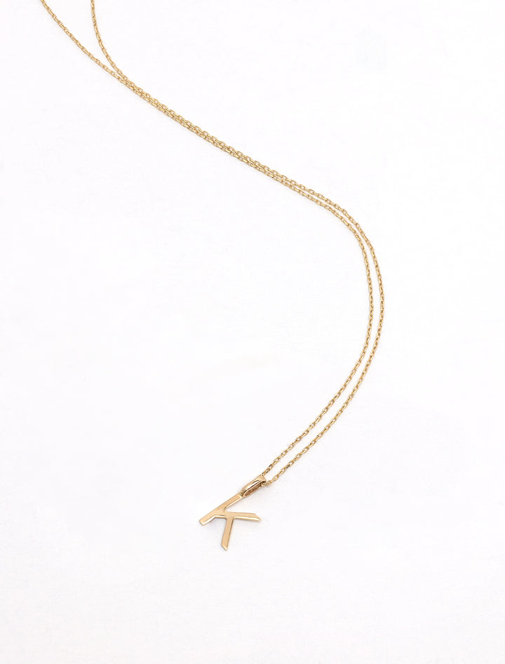 14k initial charm - K