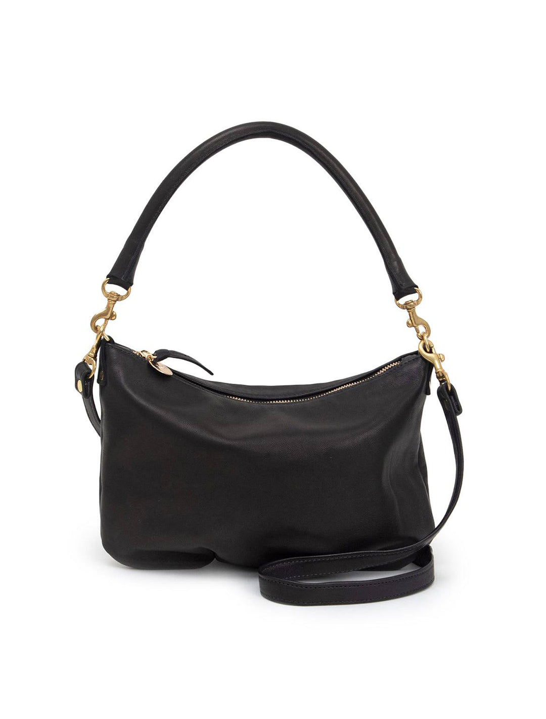 petit moyen in black italian nappa