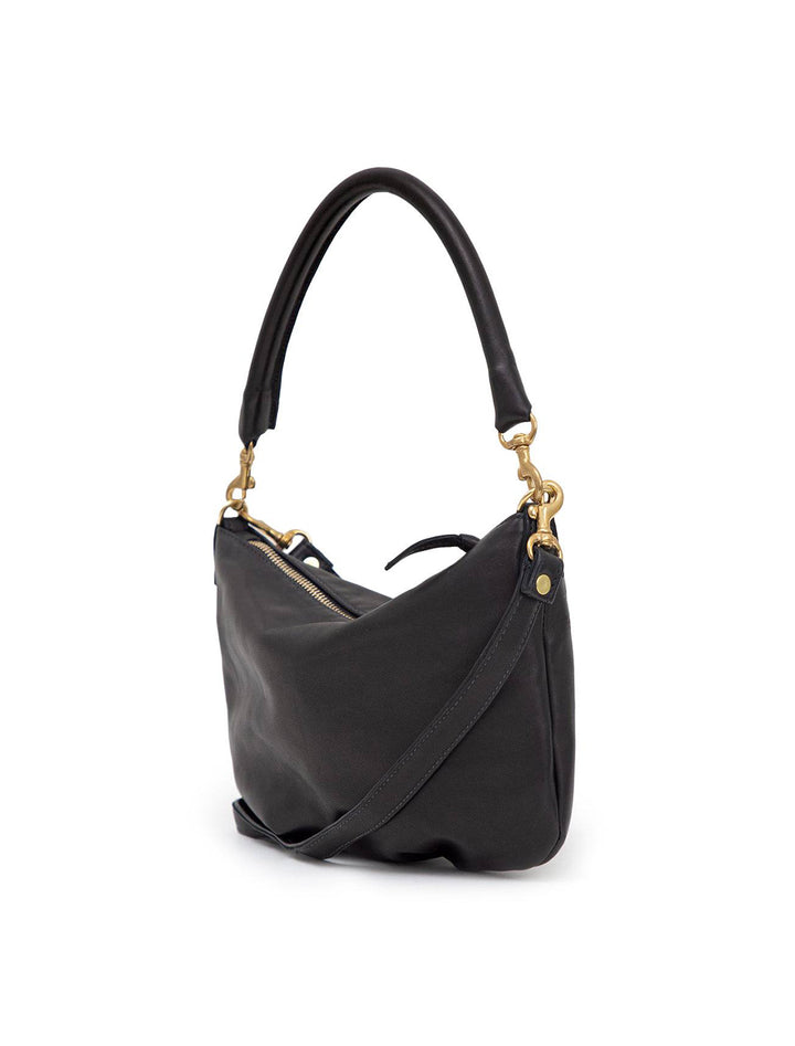 petit moyen in black italian nappa