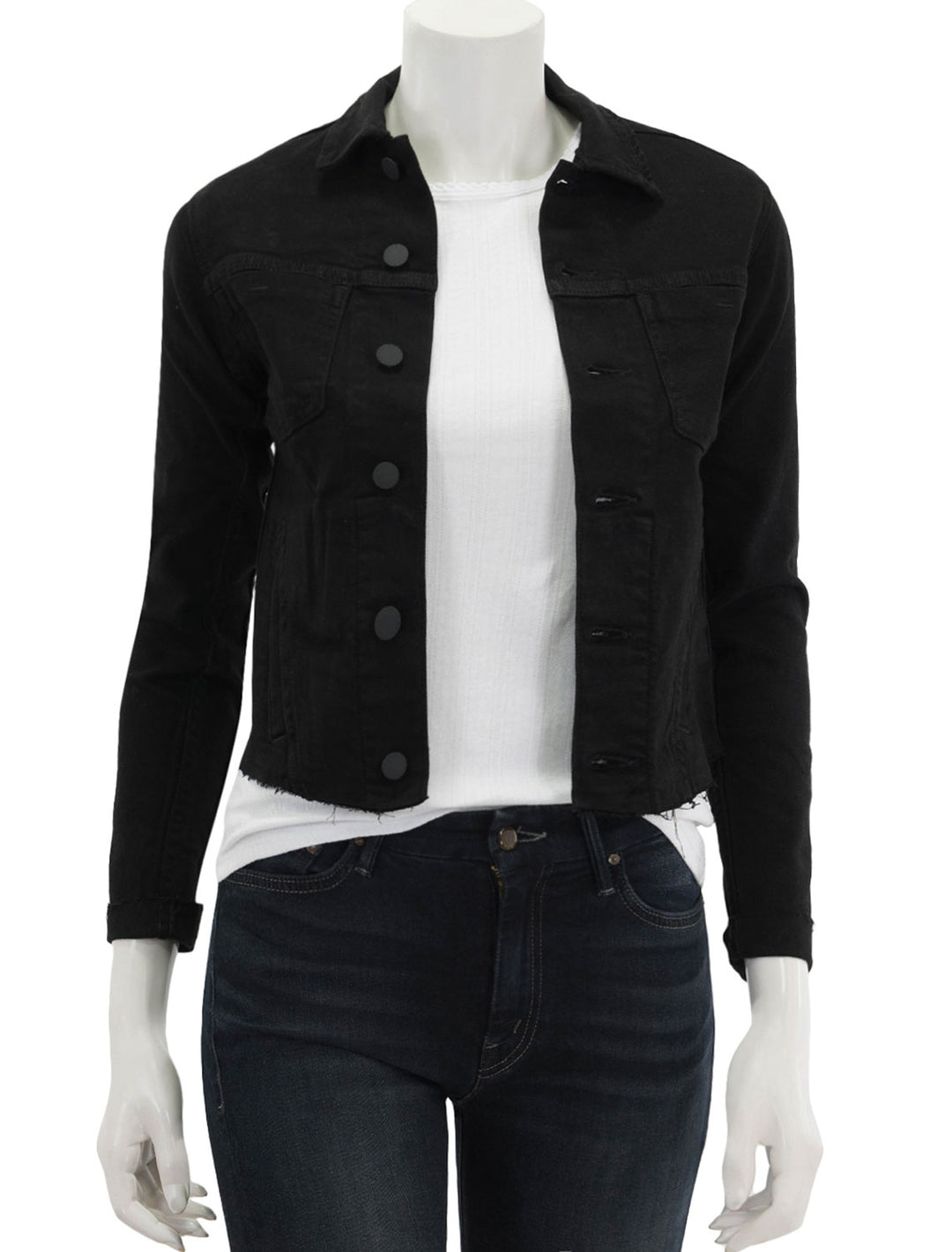 Front view of L'agence's janelle in saturated black.