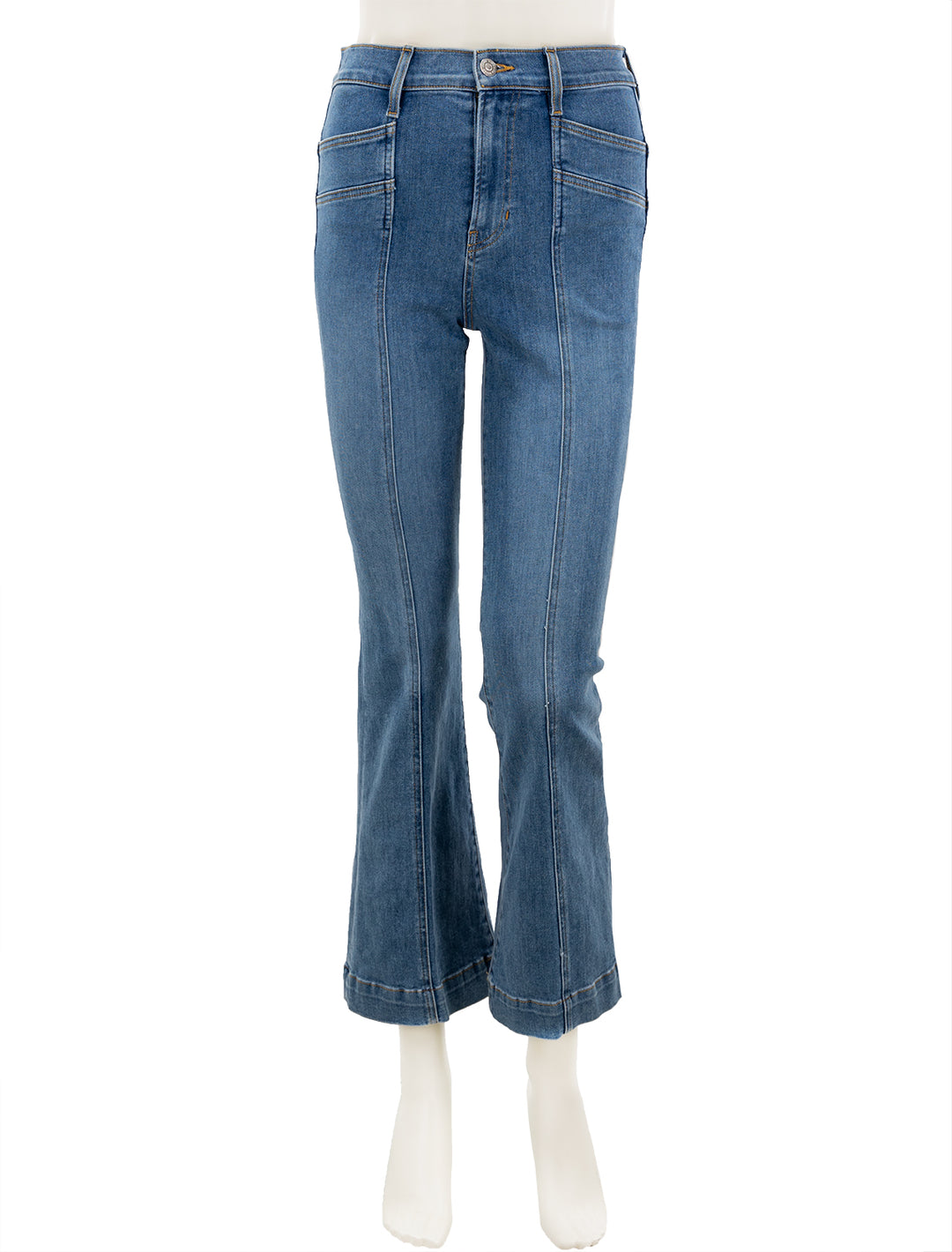 Front view of Veronica Beard's carson ankle flare in great escape.