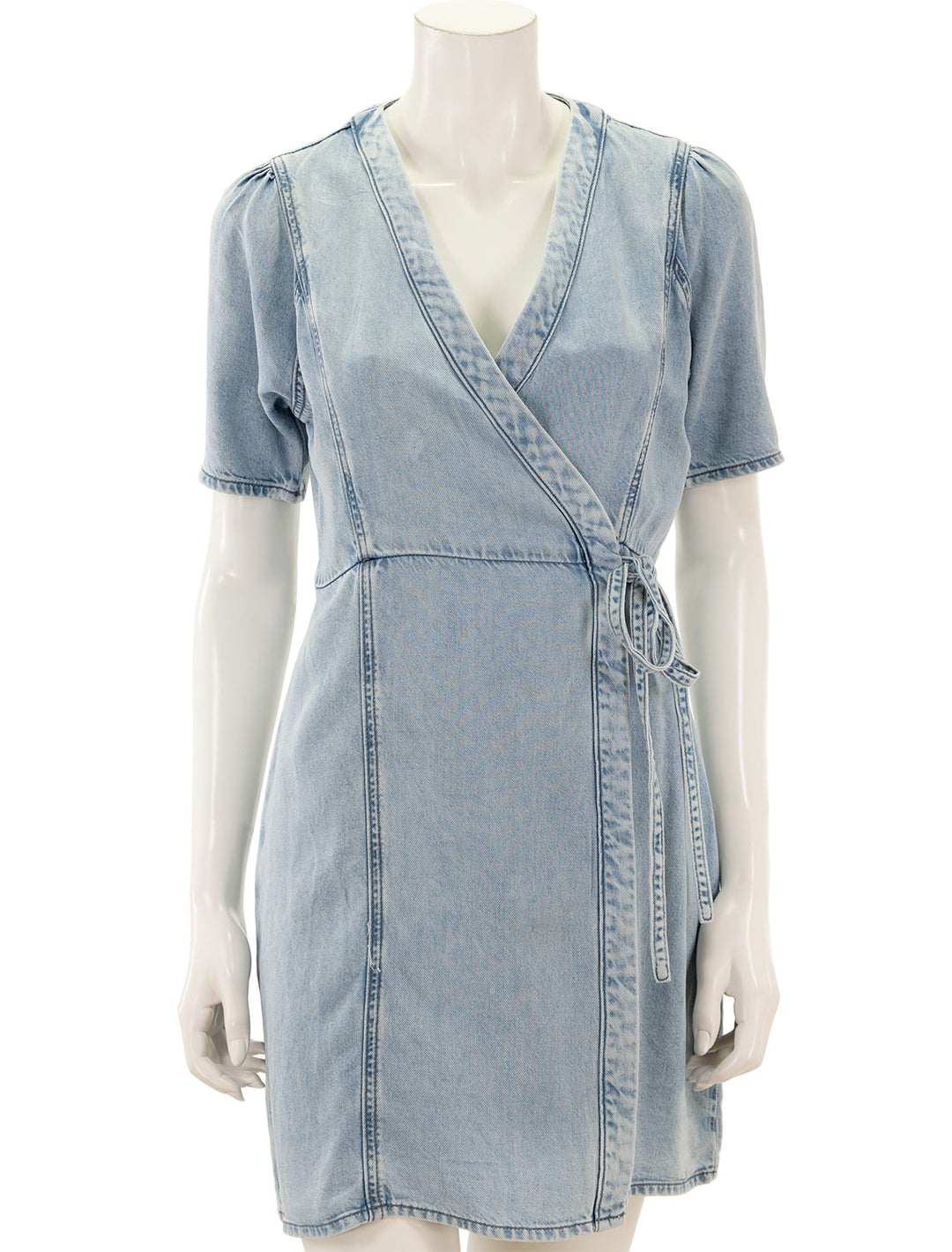 Front view of Suncoo Paris' cilem denim dress.