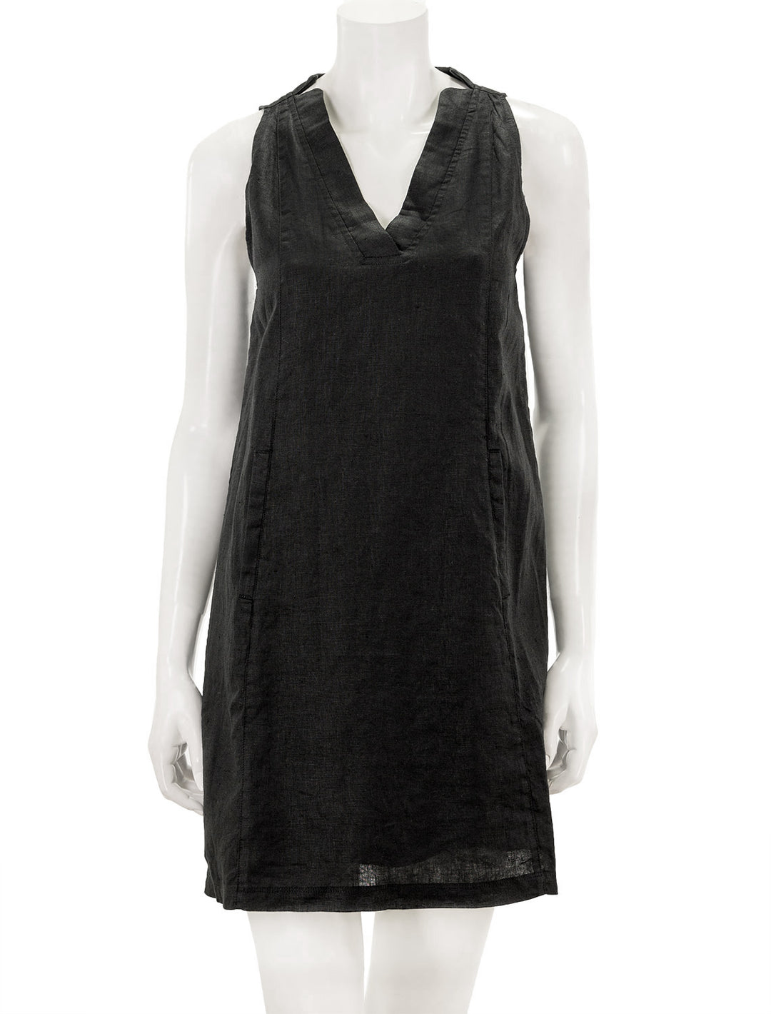 Front view of Splendid's nolan dress in black.