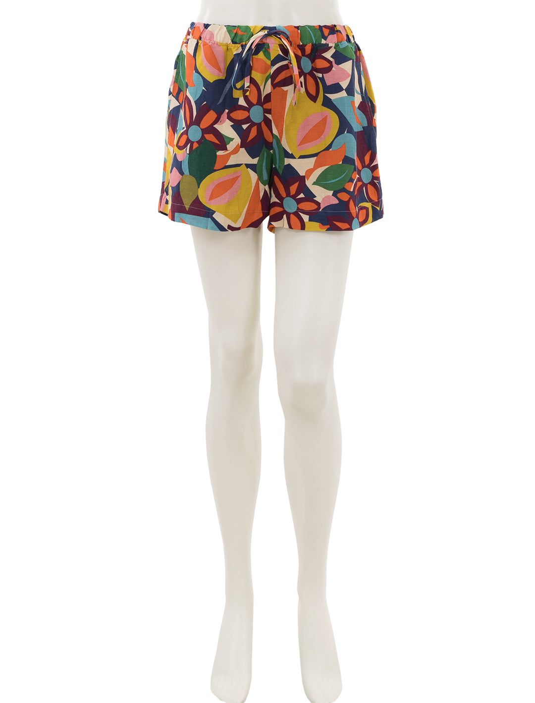 Front view of Velvet's josie short in multi.