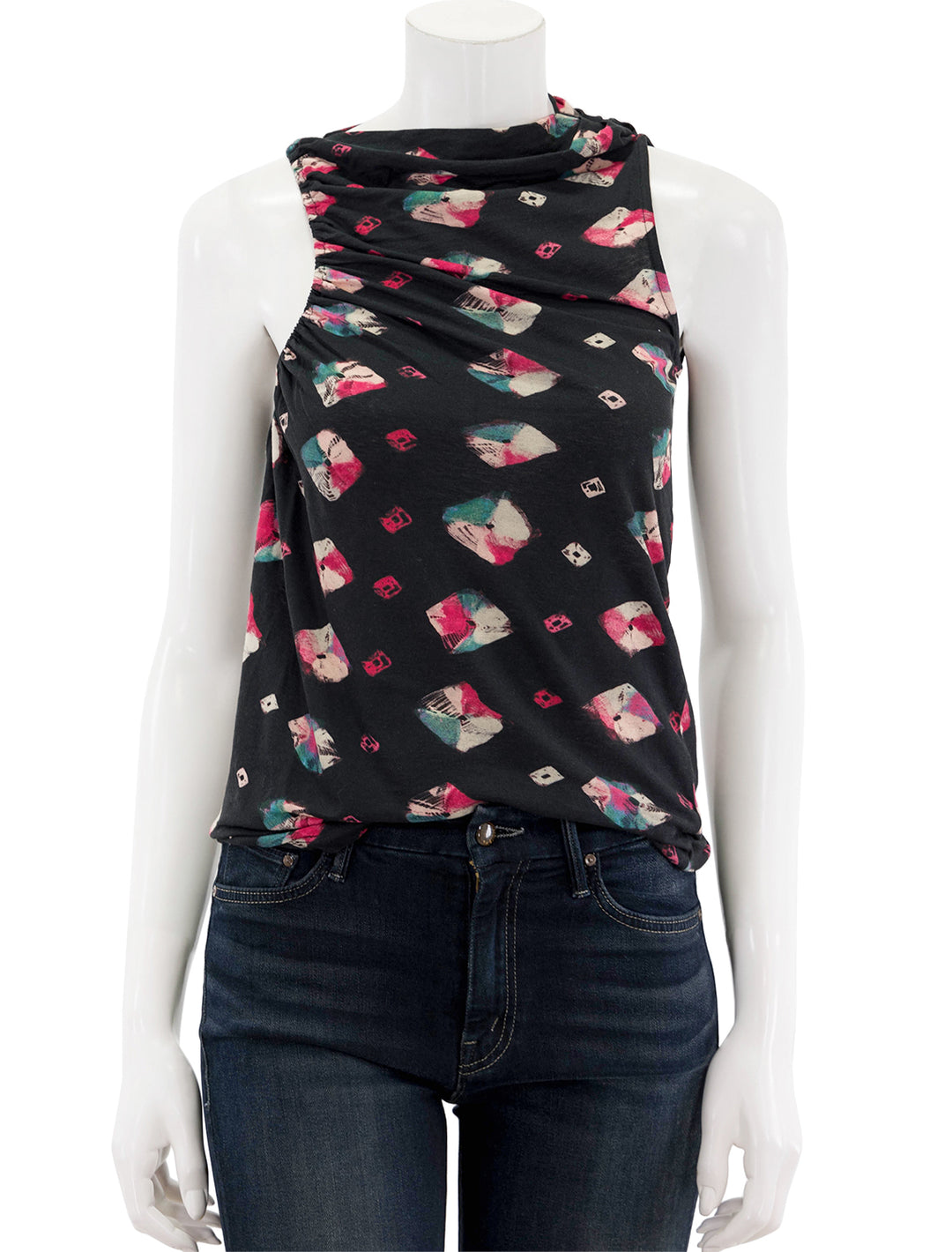 Front view of Ulla Johnson's fia top in nocturne.