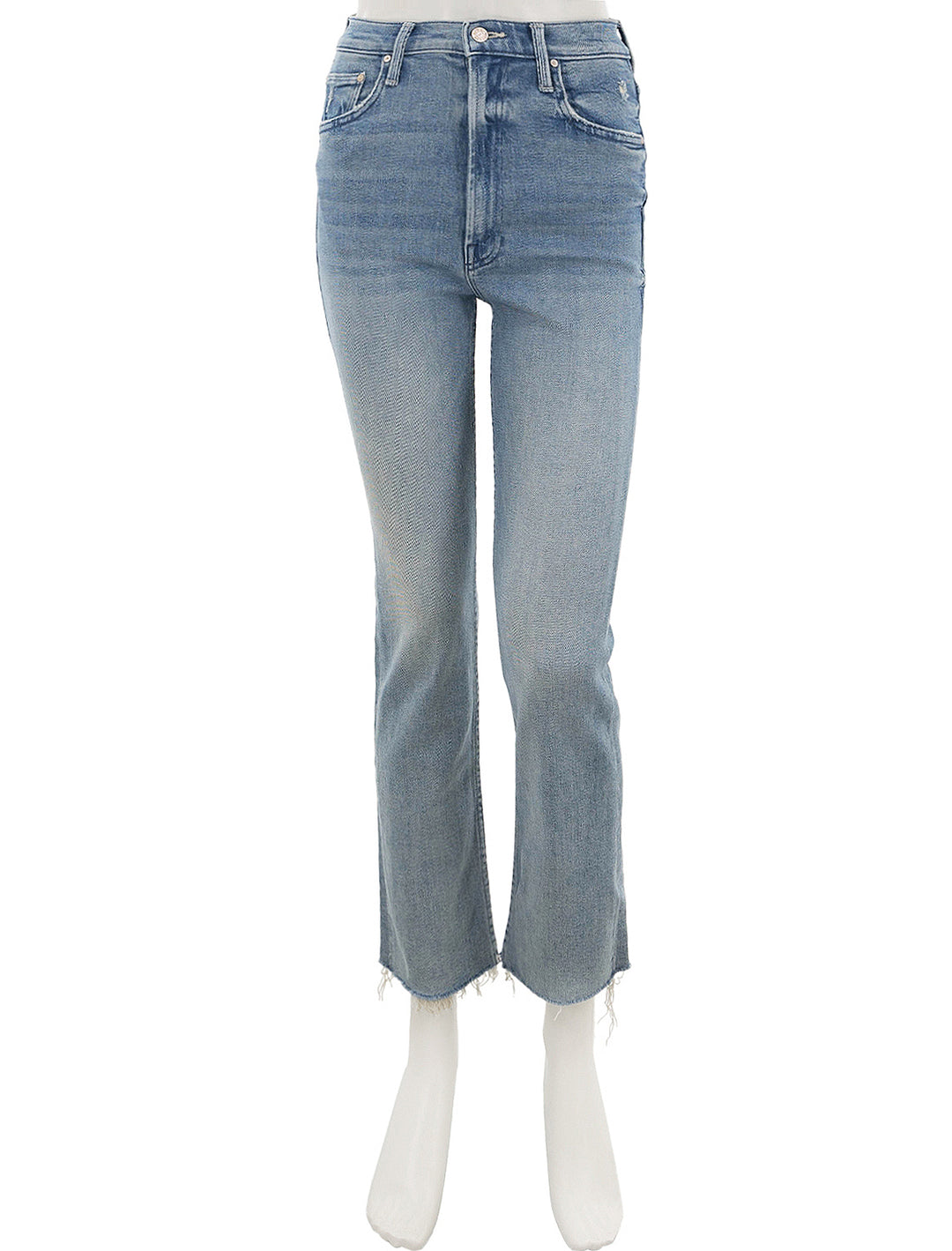 Front view of Mother Denim's high waisted rider ankle in fish out of water.