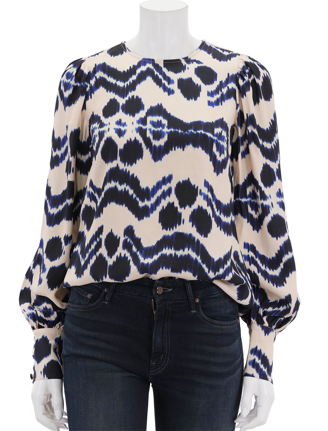 Front view of Ulla Johnson's liliana top in nimbus.