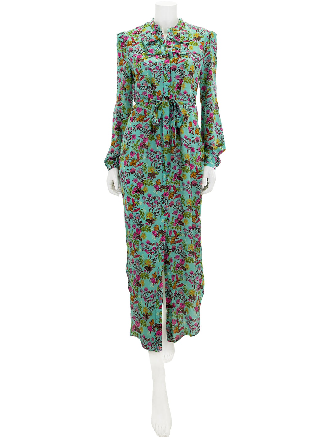 Front view of Saloni's Sasha Dress in Flori Sky.