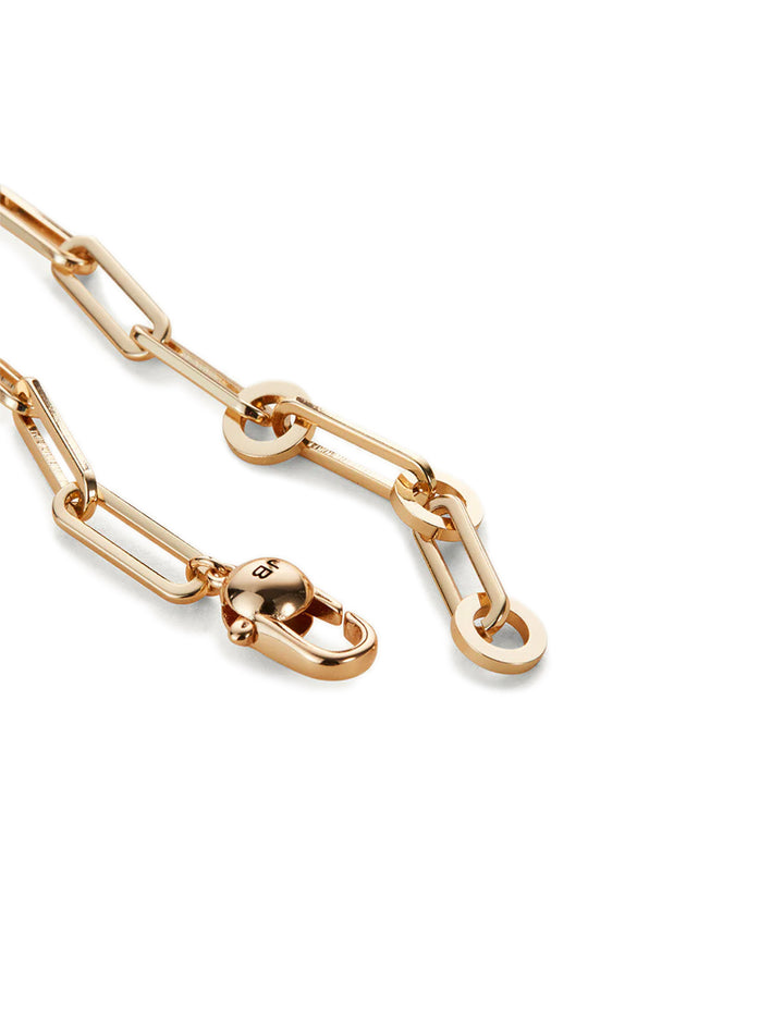 Close-up view of Jenny Bird's andi slim bracelet in gold.