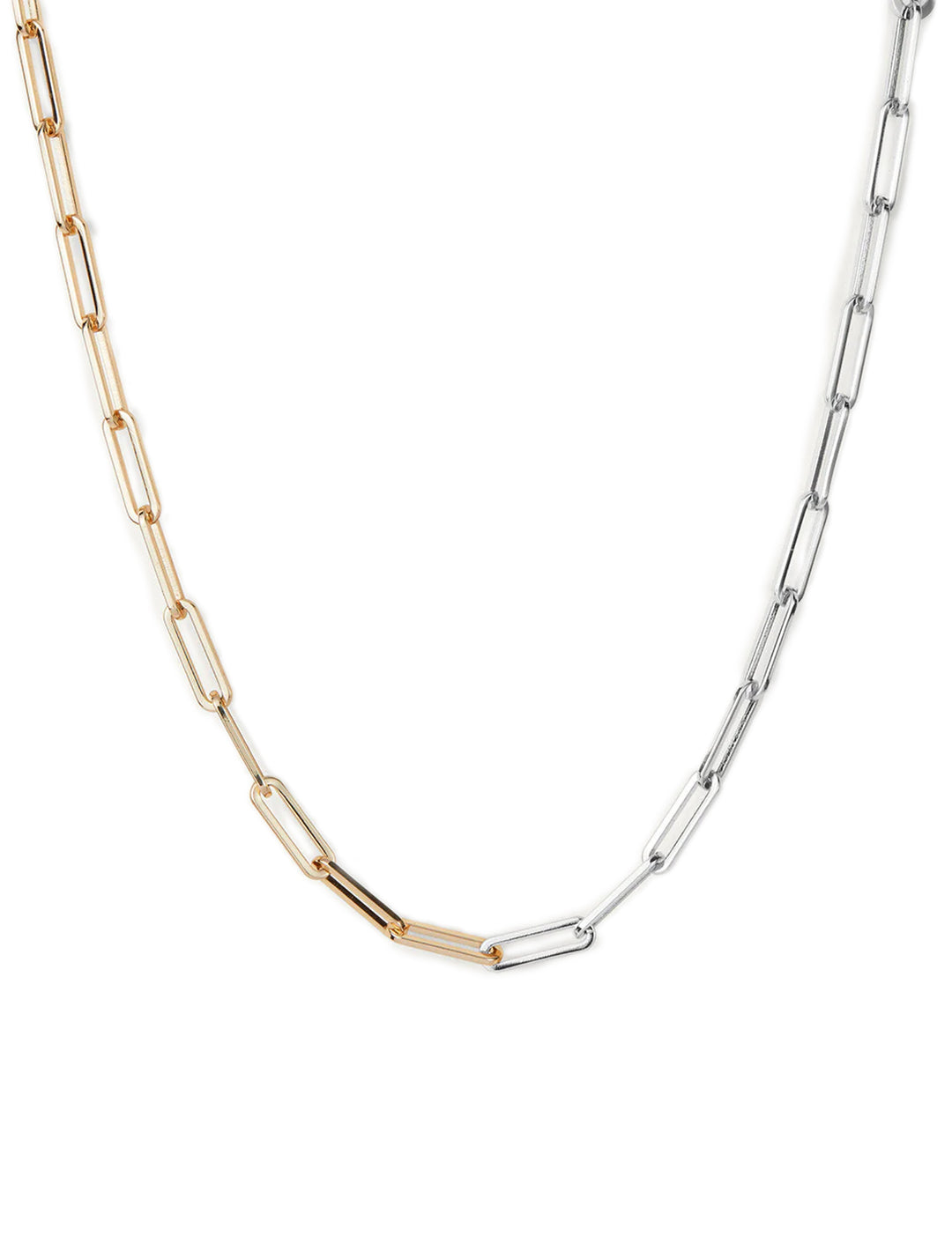 Front view of Jenny Bird's andi slim chain in two tone.
