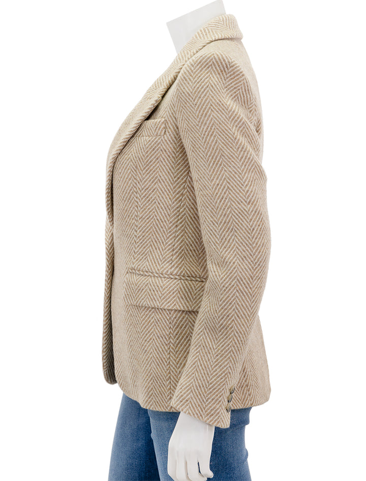 Side view of Isabel Marant Etoile's kerstin blazer in toffee.