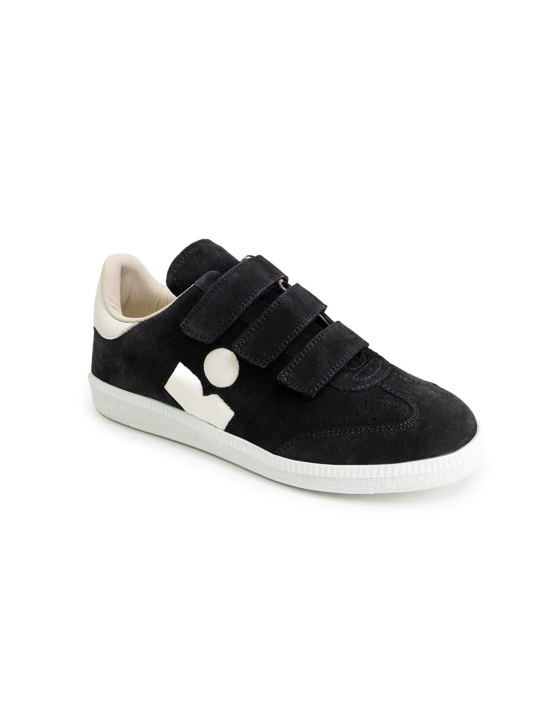 Front angle view of Isabel Marant Etoile's Beth Sneaker in Faded Black.