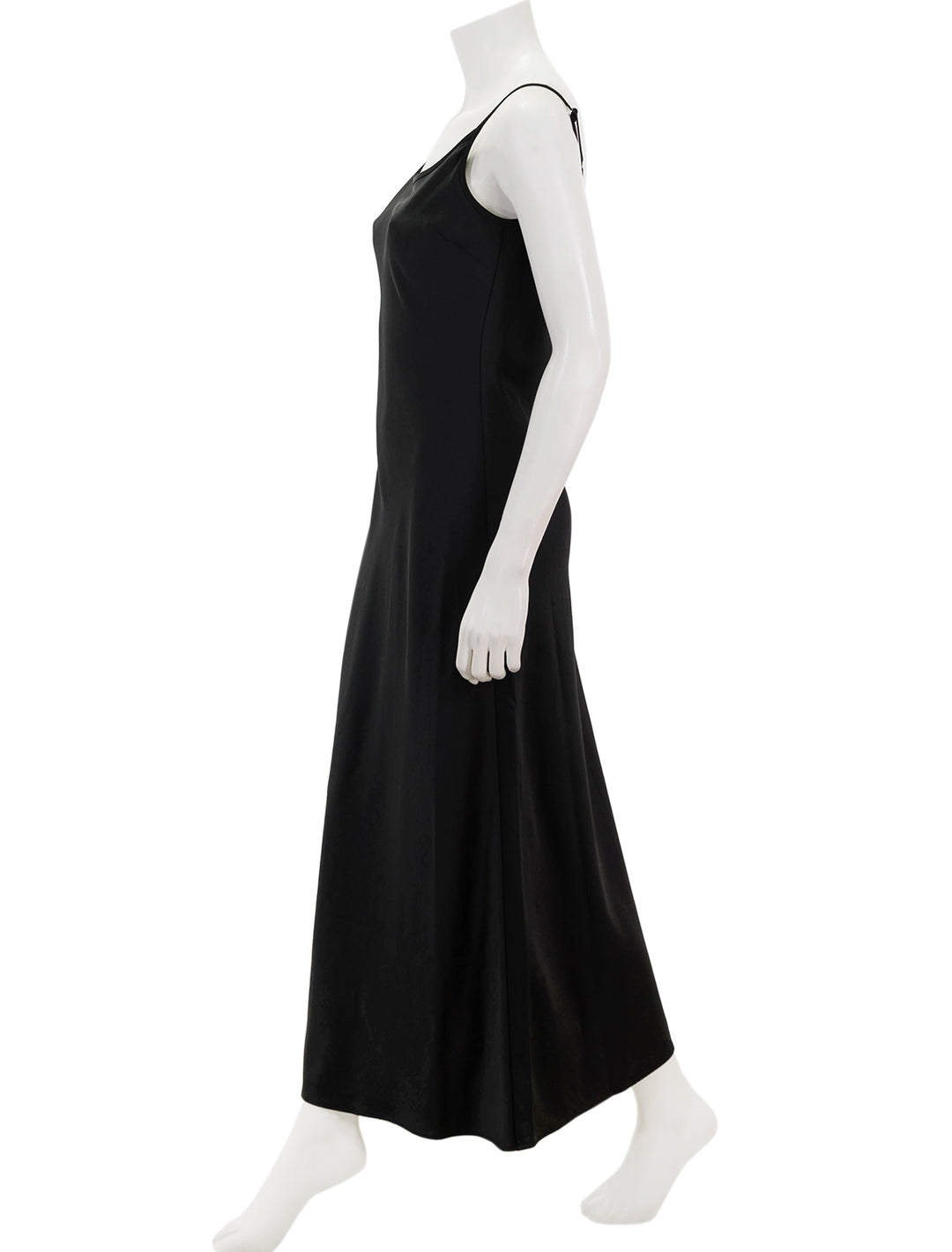 Side view of Saint Art's haley slip dress in black.