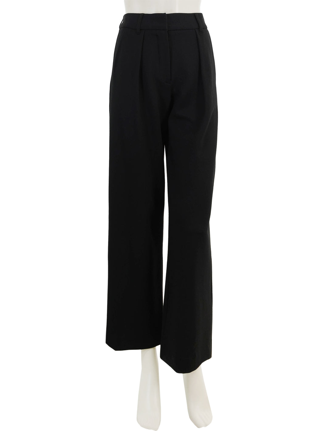 Front view of Velvet's leona trouser in black.
