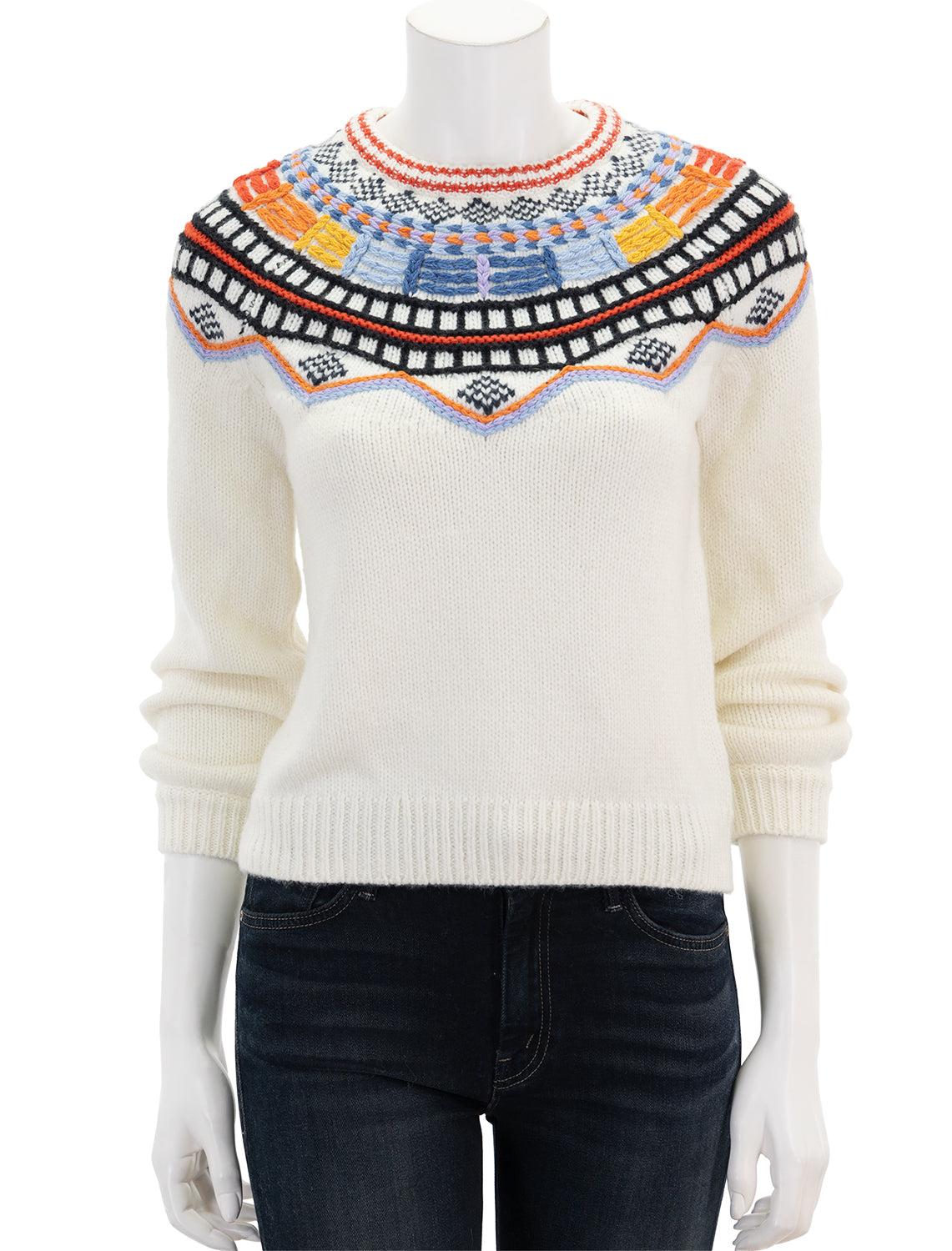 archive lomas sweater in ivory multi