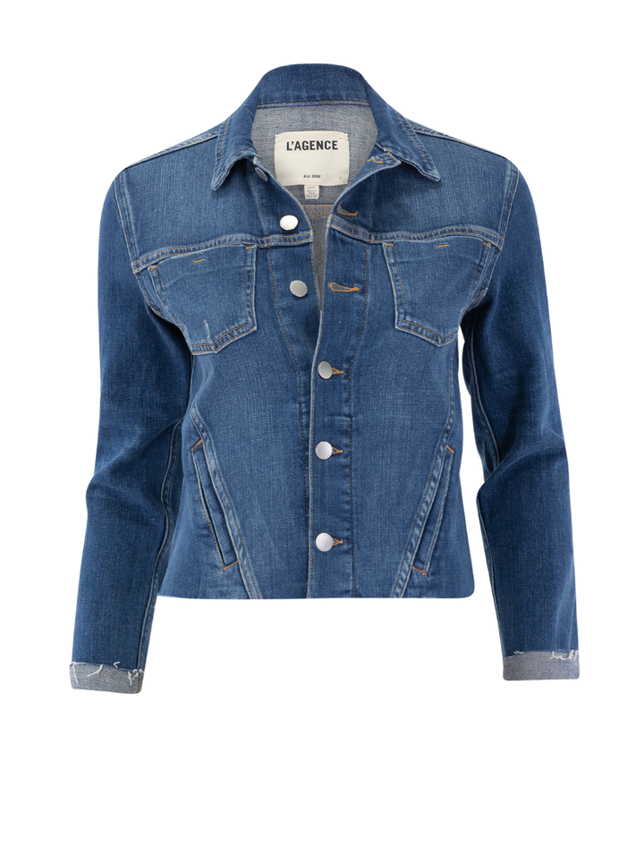 janelle slim raw jacket in authentique