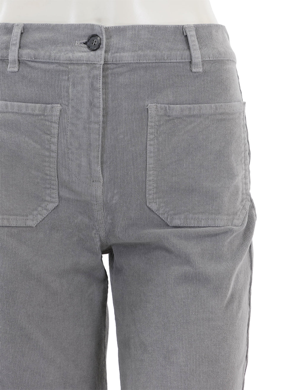 Close-up view of Nili Lotan's florence pant in grey.