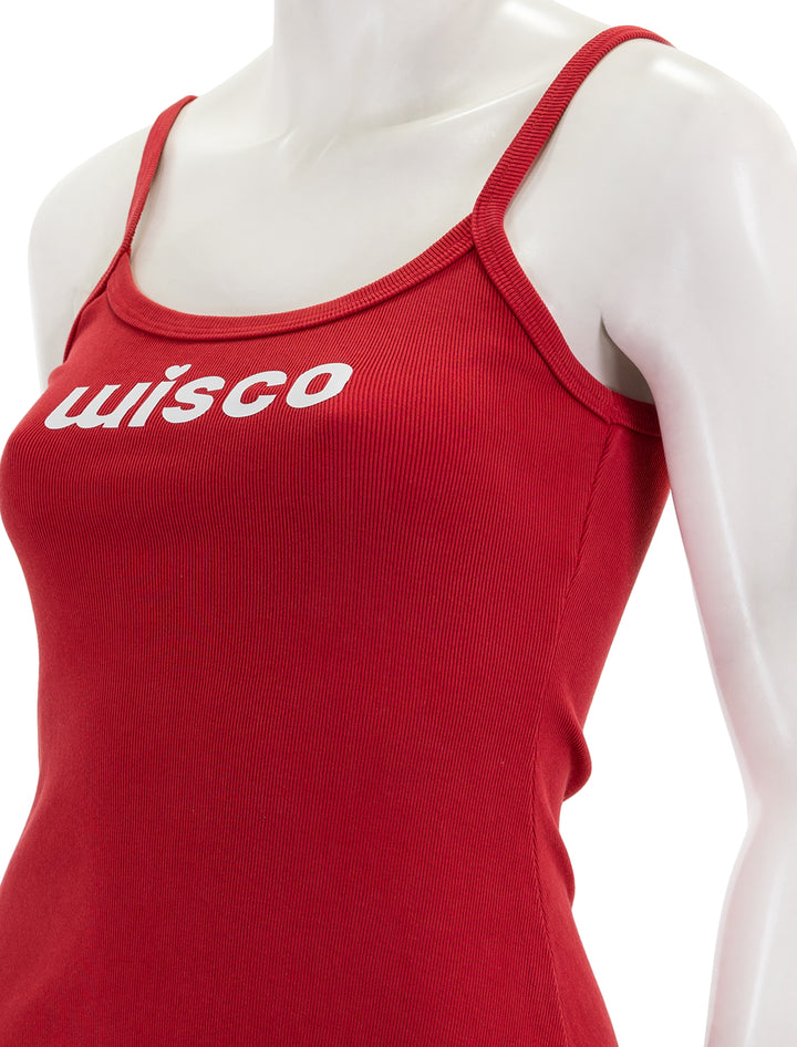 Close-up view of Recess Apparel's wisco tank dress.