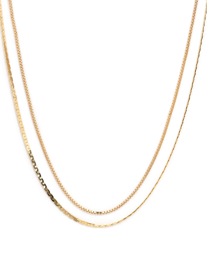 Front view of AV Max's Double Dainty Disco Necklace.