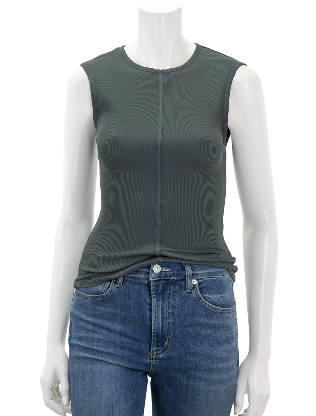 Front view of Nation LTD's maeko tee in jade stone.