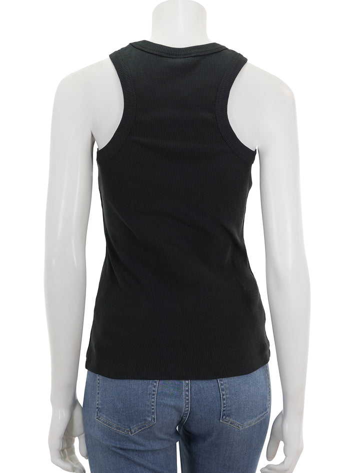 Back view of GANNI's rib jersey embellished tank.