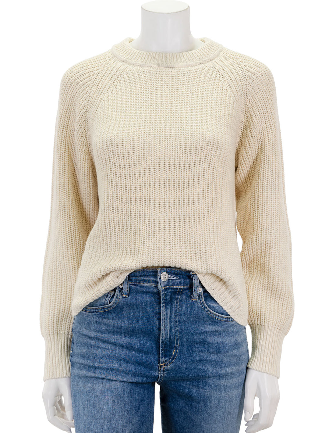 Front view of Alex Mill's Amalie Pullover Sweater in Ivory.