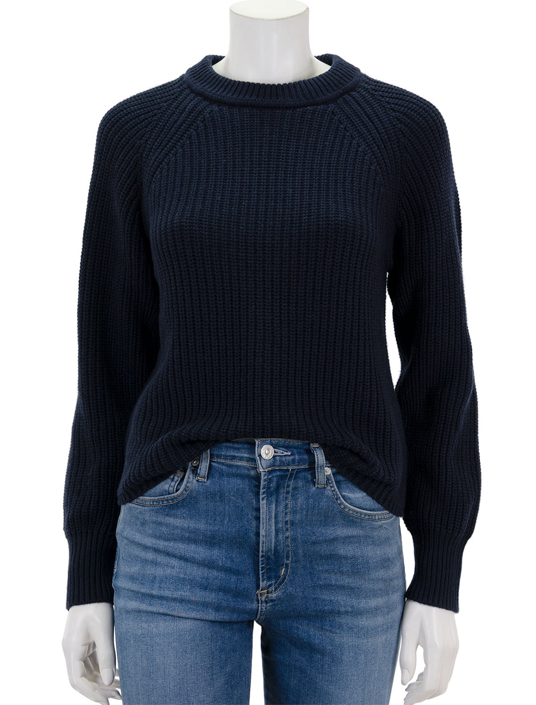 Front view of Alex Mill's Amalie Pullover Sweater in Navy.