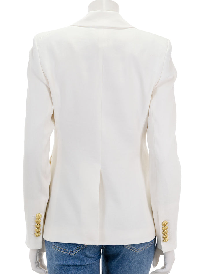 Back view of Veronica Beard's miller dickey jacket in white.