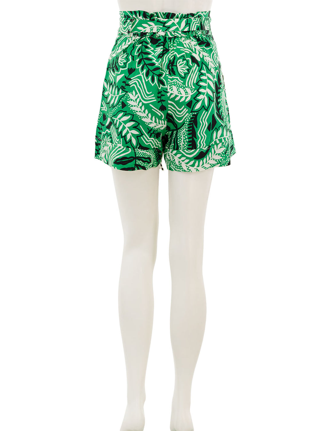 Back view of Suncoo Paris' banny shorts in vert botanical.