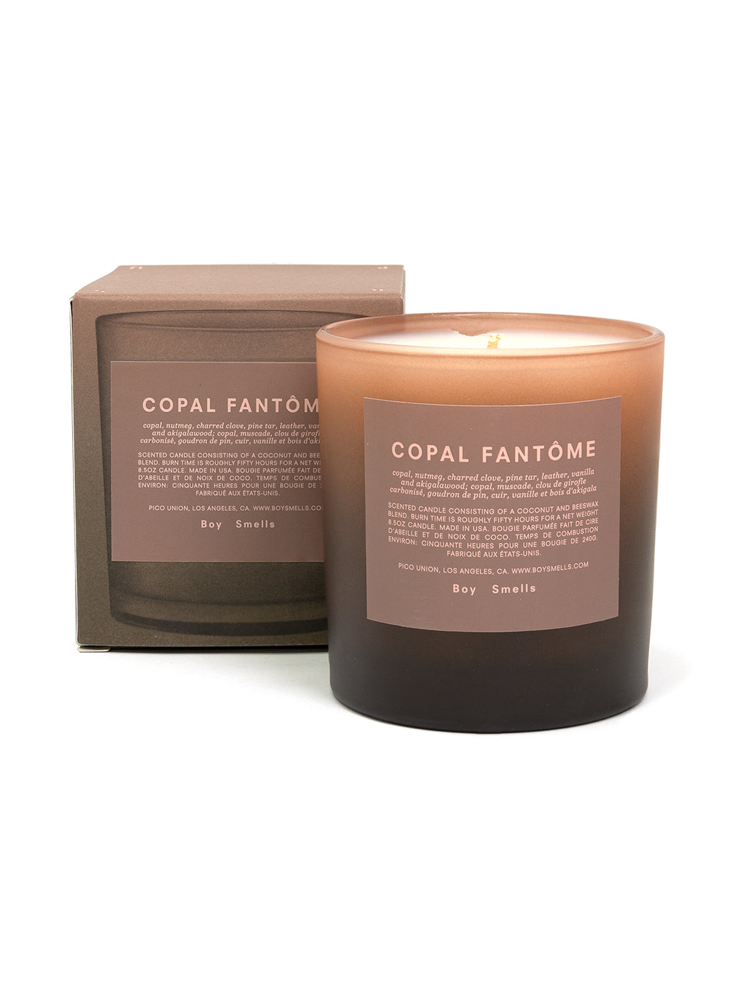 Boy Smells' copal fantome candle packaging.