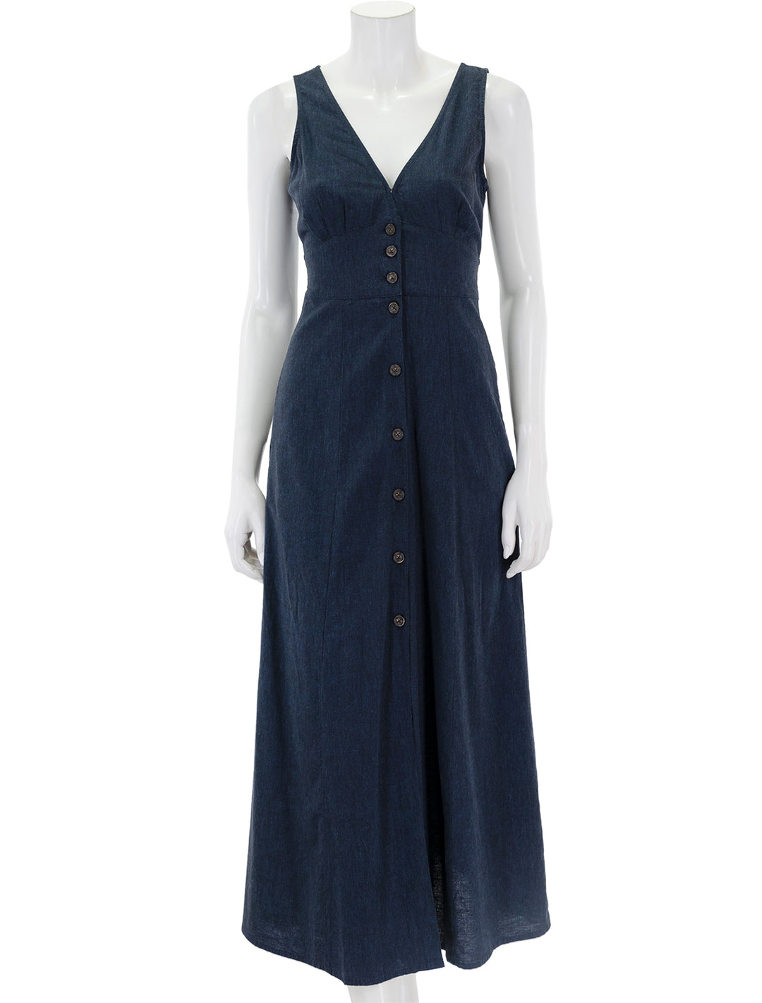 front view of camila maxi dress in india ink