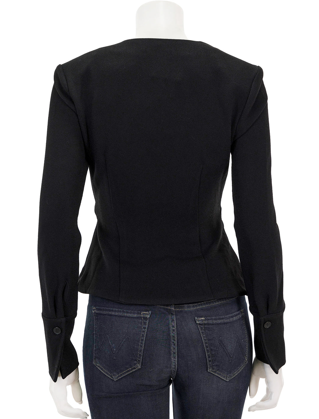 Back view of Anine Bing's joey top in black.