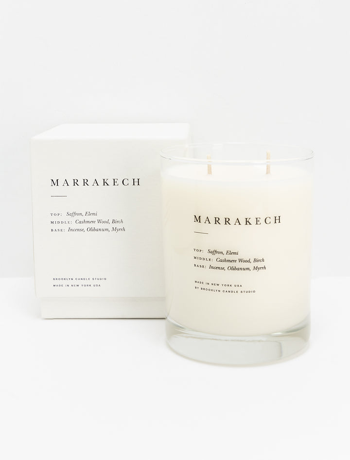 Packaging of Brooklyn Candle Studio's ESCAPIST marrakech.