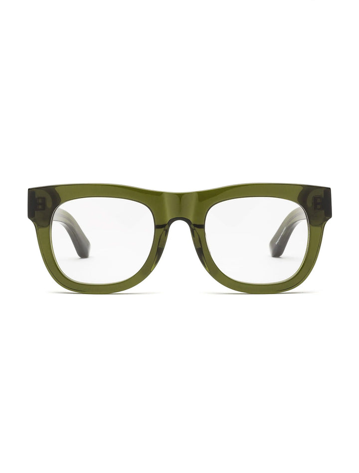 Front view of Caddis' D28 in heritage green.