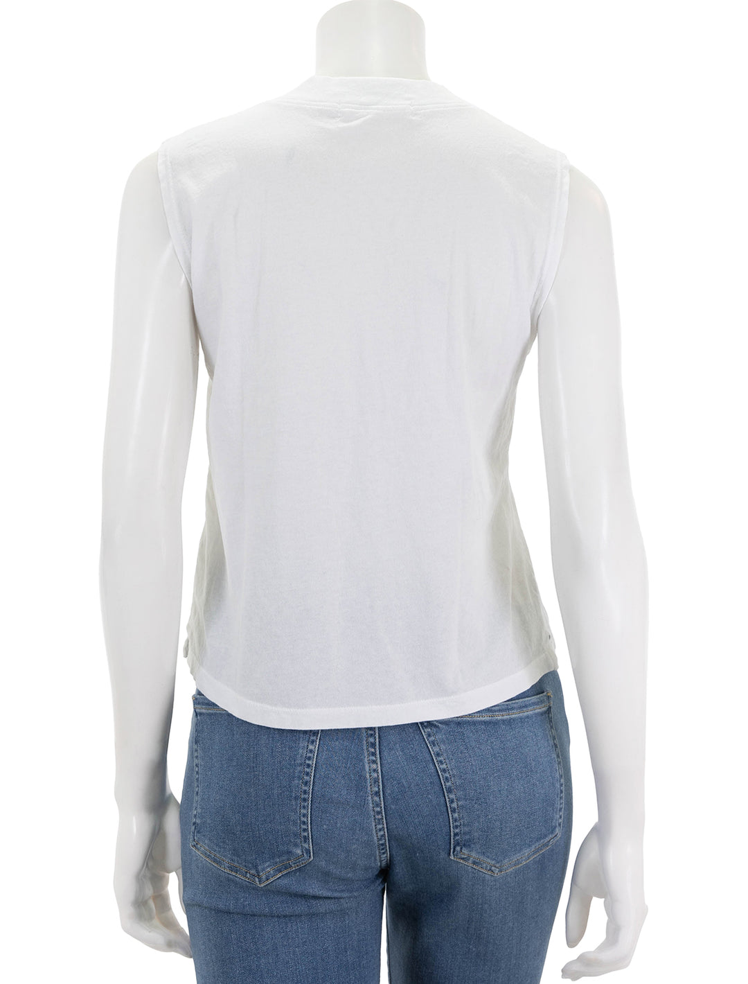 Back view of Perfectwhitetee's margot tee in white.