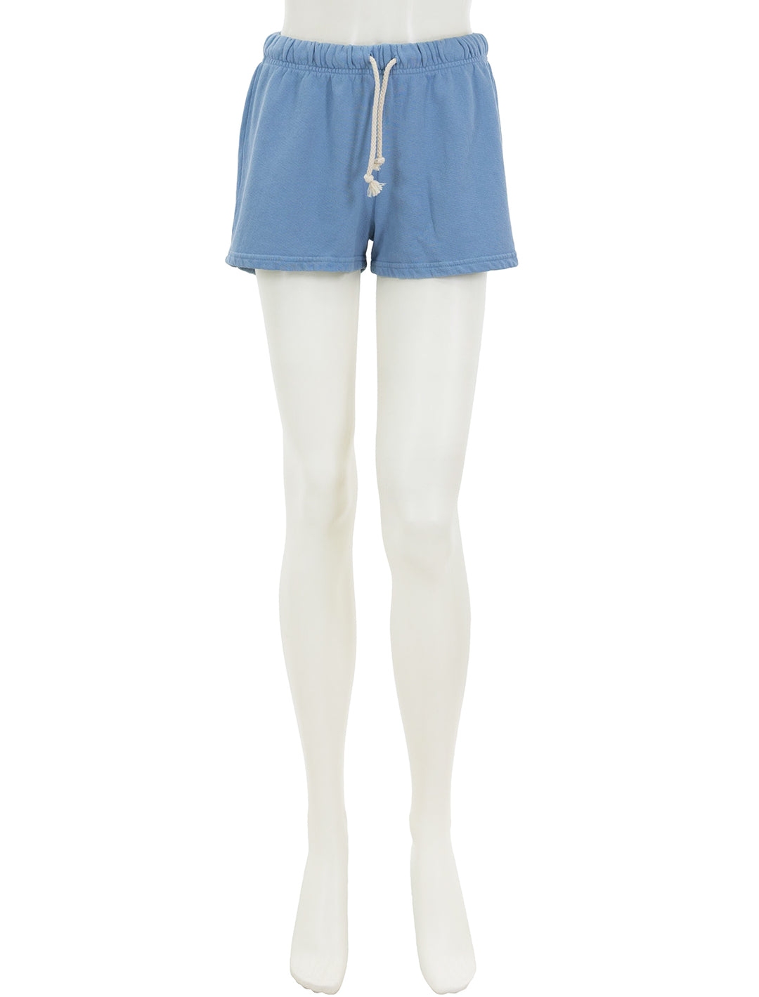 Front view of Perfectwhitetee's layla sweat shorts in carolina blue.