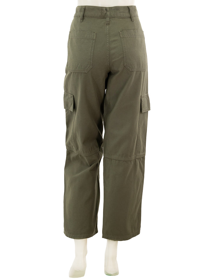 Back view of AGOLDE's jericho pant in fatigue.