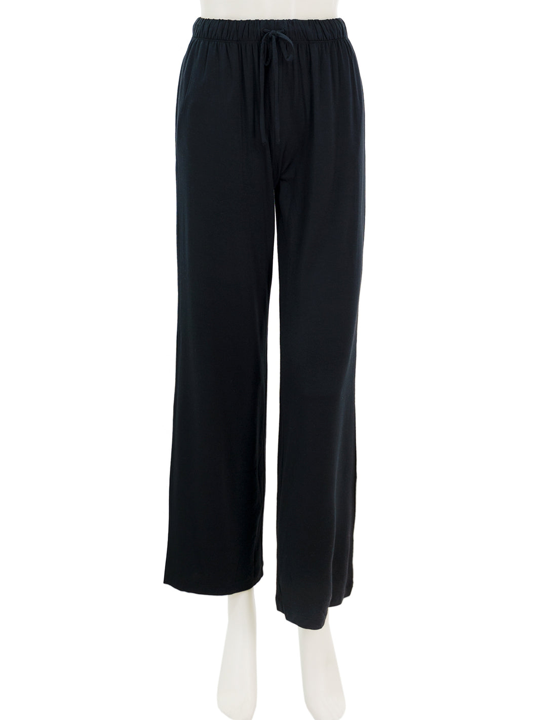 Front view of Eberjey's gisele everyday pant in black.