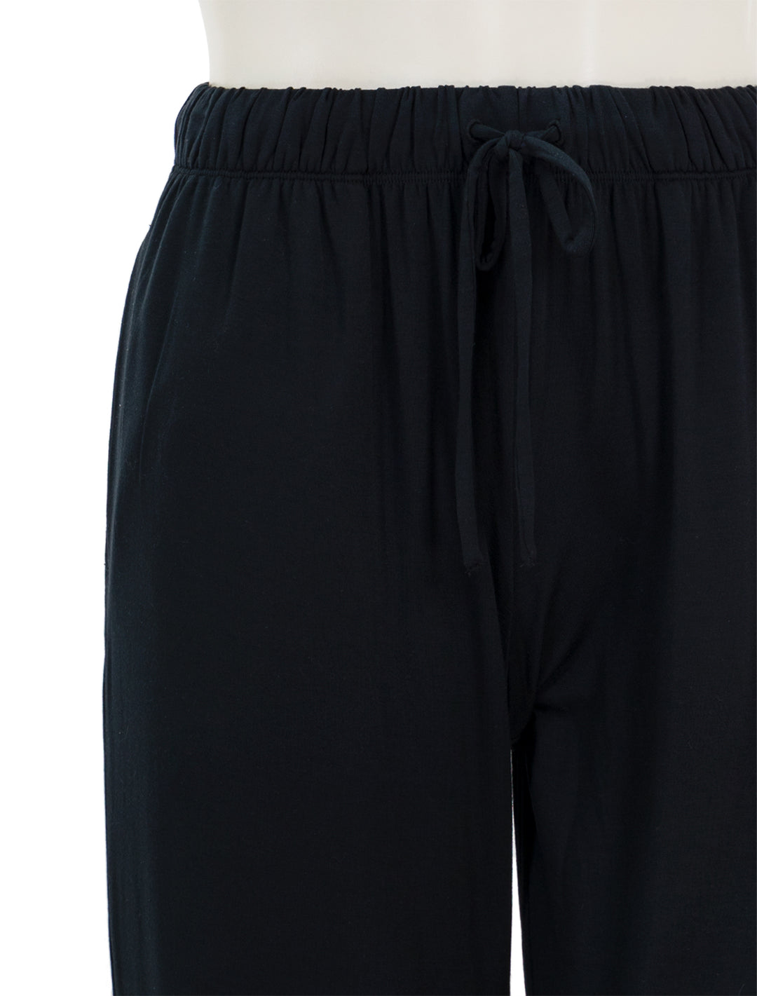 Close-up view of Eberjey's gisele everyday pant in black.