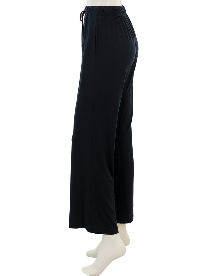 Side view of Eberjey's gisele everyday pant in black.