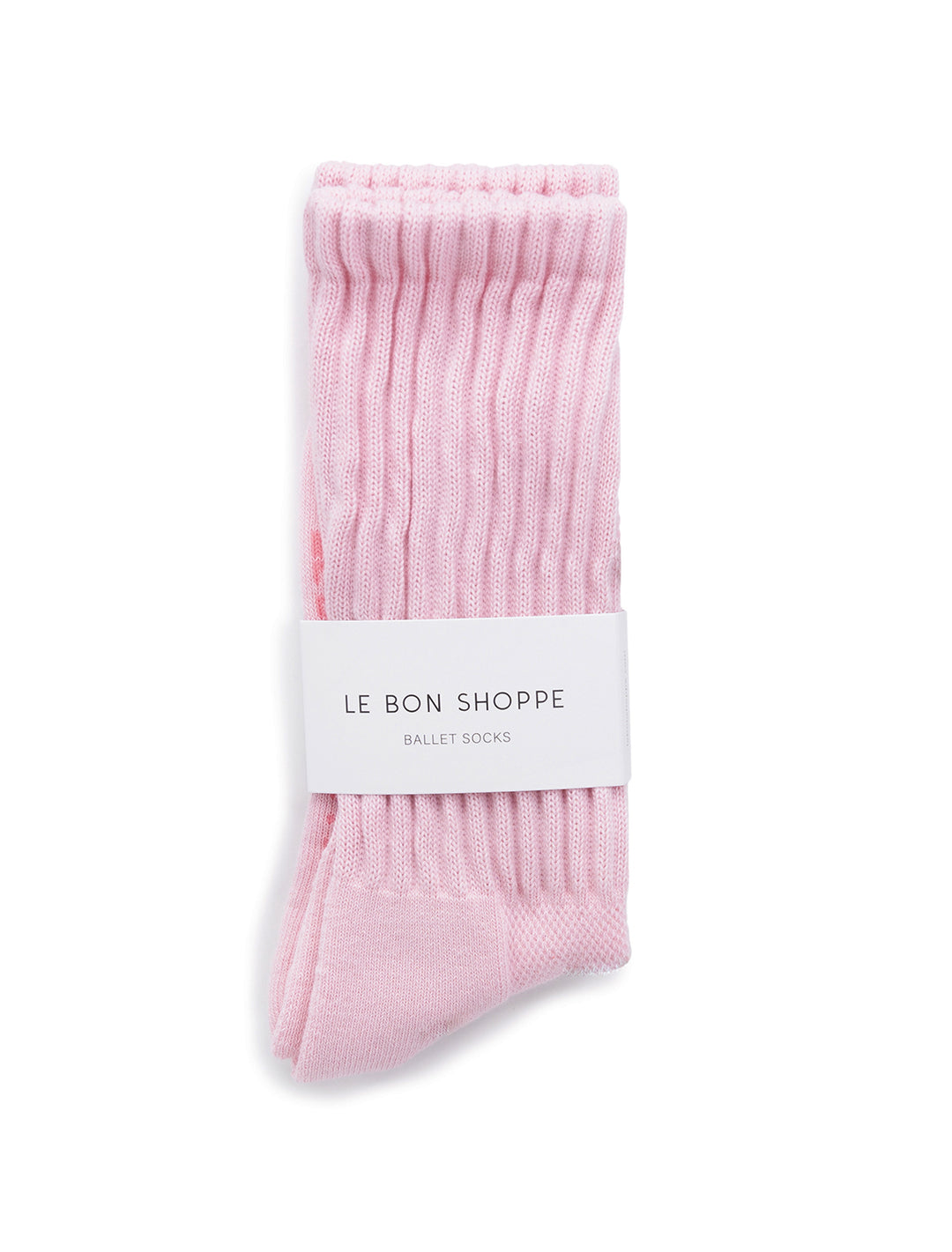 Front view of Le Bon Shoppe's ballet socks in ballet pink.