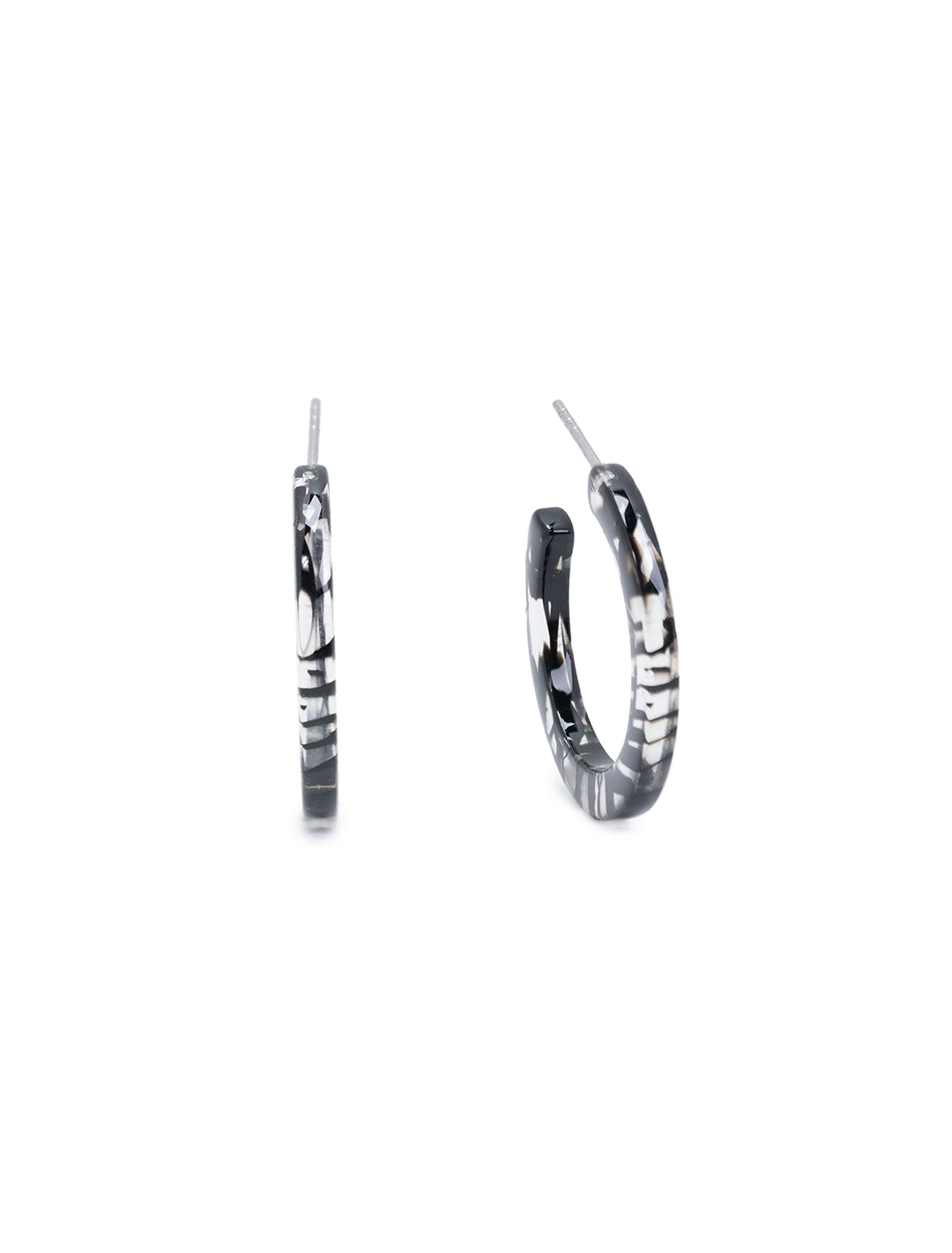 Front view of S&S's cam mini hoops in black and clear.