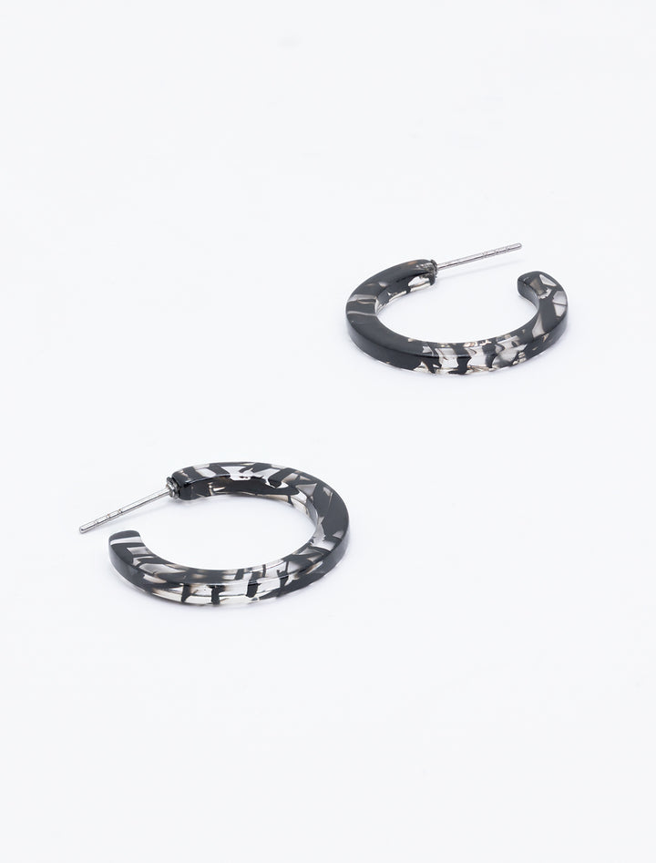 Laydown of S&S's cam mini hoops in black and clear.