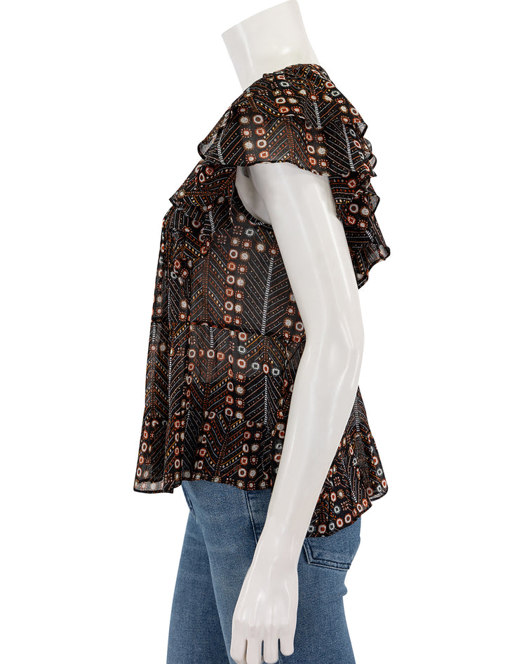 madrana sleeveless blouse in faded black