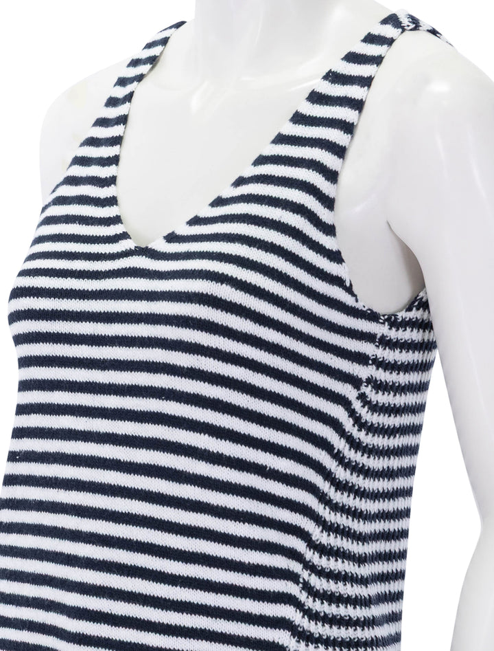 cambell sweater tank in navy and white stripe