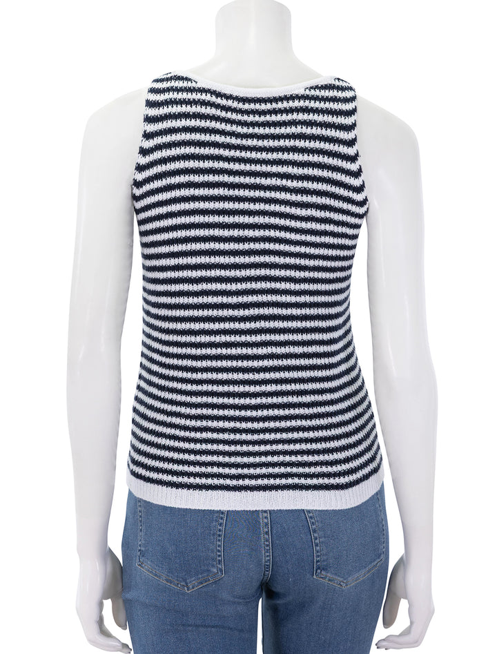cambell sweater tank in navy and white stripe