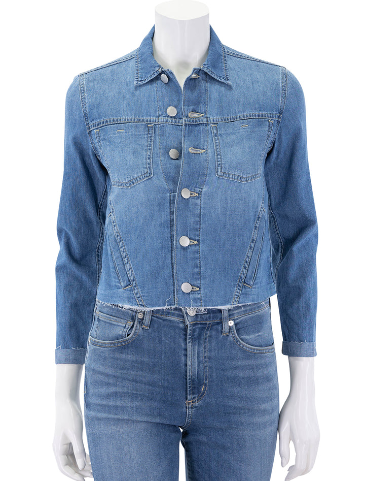 janelle slim raw jacket in stokes