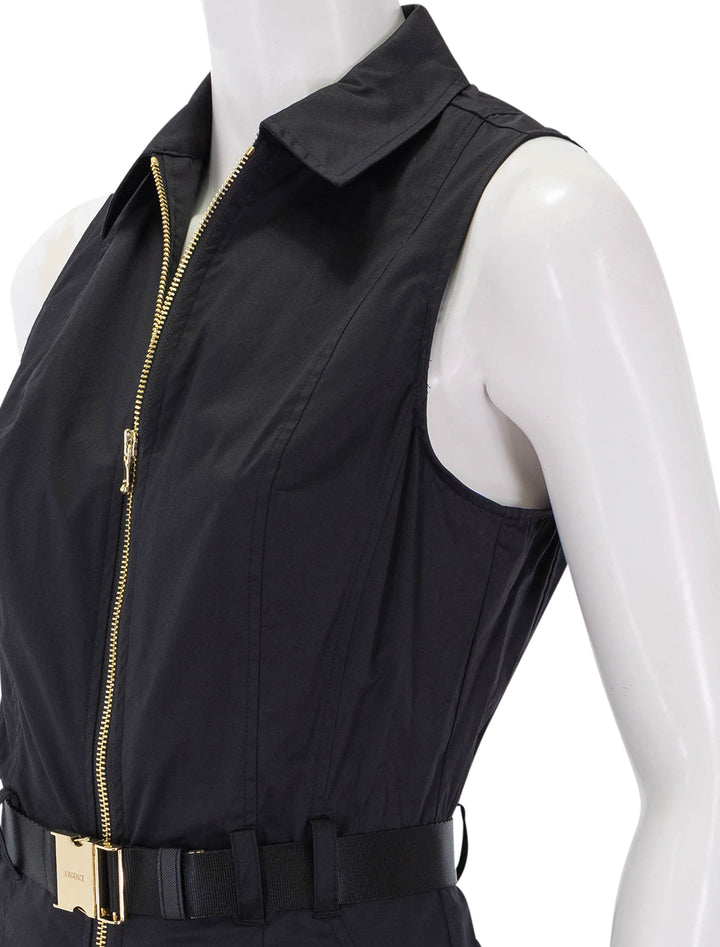 kylo belted shirt dress in black