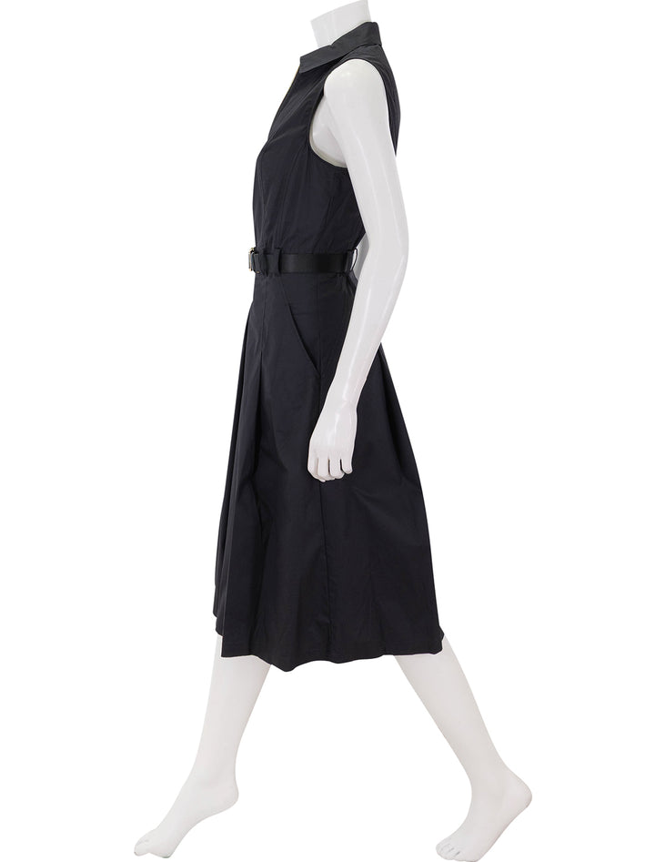 kylo belted shirt dress in black